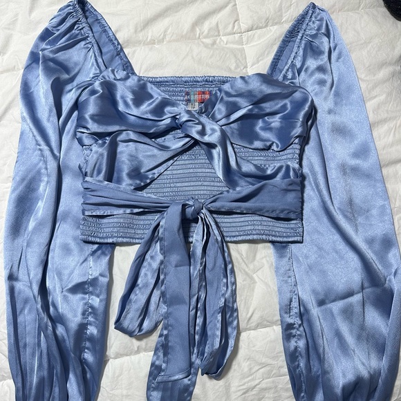 Urban Outfitters Silk Tie Top - Picture 2 of 2